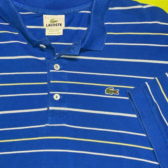 Lacoste Men’s Short Sleeve Polo Size 7 - Picture 2 of 3